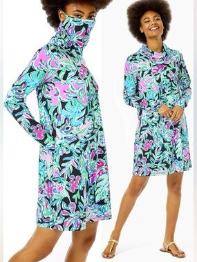 Lilly Pulitzer Lilshield UPF 50 Lets Go Wild Dress Size S Beach Resortwear
